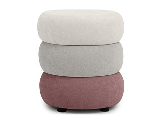 Пуф Мэл Букле Молочный/розовый