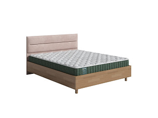 Кровать Орматек Albero Soft New с подъемным механизмом (Ткань/Массив (сосна) Антик (сосна)/Teddy 014 Шоколадный бисквит) 200x220