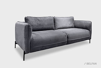 "Алекс" диван 3-х местный; раскл.; 3М; "Тик-так" (2000x1500); металл черный; Sand 17 (гр. 2/МТХ)