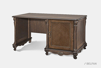 Стол письменный "Алези 1" (1 тумба справа); табак