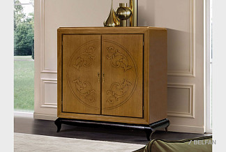 Тумба "Соната" высокая (декор); коньяк с тёмной патиной+горький шоколад