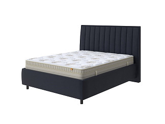 Кровать Majesty с ПМ + Матрас Millenium (Ткань: Микровелюр Laska 32 Синий кит) 160x200