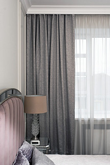 121GD-00005/1 Портьера Глосс (Gloss) сер 275*260