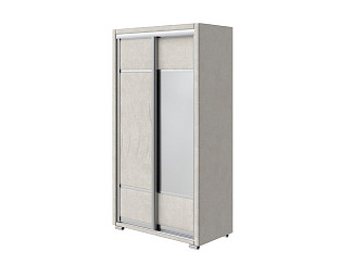 Шкаф Орматек Шкаф-купе 2х дв Orma Soft 2 (1 зеркало) (Ткань: Велюр Sohu Крем) 119x60