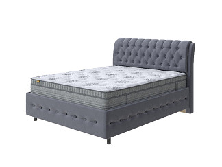 Кровать Como (Veda) 4 Grand с ПМ + Матрас Optima Comfort M (Ткань: Микрофибра Diva Маренго) 140x220