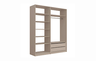 Прямая гардеробная система «Lux 8» / Кашемир