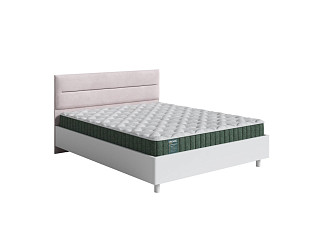 Кровать Орматек Albero Soft New с подъемным механизмом (Ткань/Массив (сосна) Белая эмаль (сосна)/Teddy 306 Лунный) 200x220