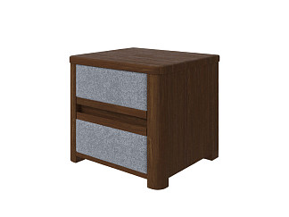 Тумба Орматек Wood Soft (Ткань/Массив (сосна) Мокко (сосна) с брашированием/Levis 83 Светло-Серый) 45x40