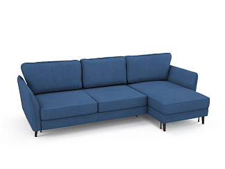 Диван АННИКА NEW 3-х местный с оттоманкой и темными опорами