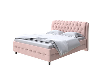 Кровать Como (Veda) 4 с ПМ + Матрас Orto Comfort Middle (Ткань: Велюр Ultra Розовый мусс) 200x200