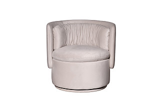 ZW-06101 Кресло поворотное велюр кремовый 76*72*71см