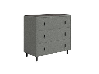 Комод Орматек Sofix (Шенилл/ЛДСП Piano 20 Графитовый стержень/Дуб Кантербери) 92x46