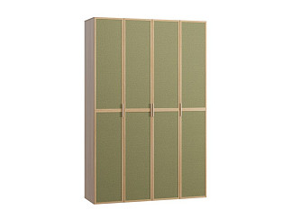 Распашной шкаф Флавир 4-160x250 Рогожка Оливковый