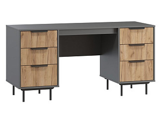 Письменный стол Леванте-1 158x60 Графитовый/Черный