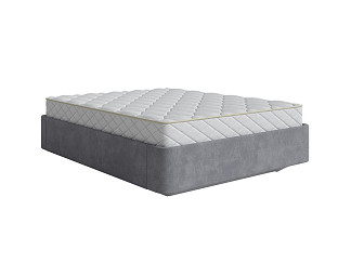Кровать Fly Base (Ткань: Микровелюр Laska 06 Серый мох (Verda)) 140x220