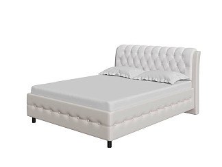 Кровать Como (Veda) 4 с ПМ + Матрас Orto Comfort Middle (Экокожа Кремовый с белым) 200x190