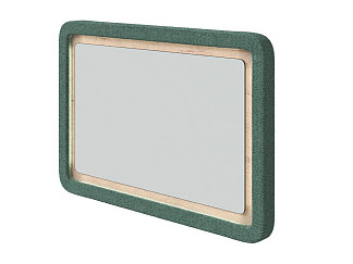 Зеркало Орматек Megapolis (ЛДСП Бунратти+ткань Бунратти/Piano 7 Нефритовый браслет) 95x65