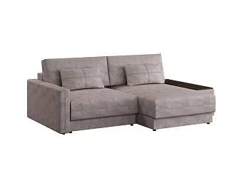 Орматек Диван-кровать с шезлонгом Tokio Middle (Ткань: Велюр Onix 5 коричневый/Венге) 157x200