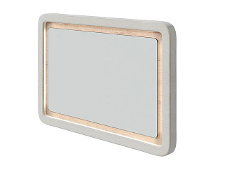 Зеркало Орматек Megapolis (ЛДСП Бунратти+ткань Бунратти/Лофти Лён) 95x65