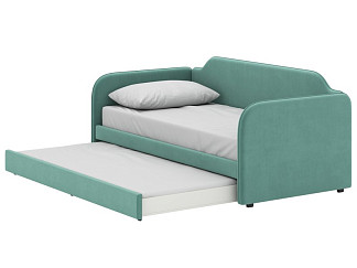 Кровать выдвижная детская Велди 90 Велюр Мятный