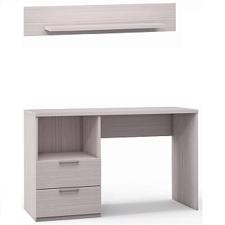 Стол письменный Флэш светлый с навесной полкой Флэш светлый