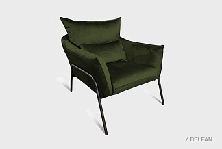 "Купер" кресло; нераскл.; 12; металл черный; PANDORA 309 32840; (гр. 1/БК)