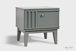 Тумба прикроватная "Чикаго" (левая); платина