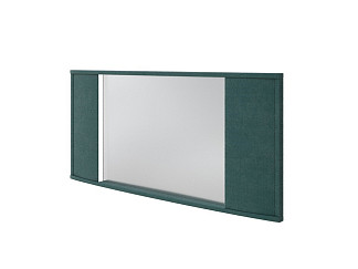 Зеркало Орматек настенное Vittoria с подсветкой (Ткань: Велюр Sohu Лазурь) 132x8