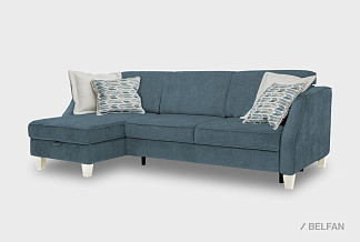 "Gabrisa" диван с оттоманкой; раскл.; 2MR.8ML; "Тик-так" (1450х2300); слоновая кость; 31037(1)+31032(1)+31595(1) (гр.3)