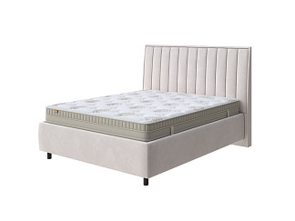 Кровать Majesty с ПМ + Матрас Millenium (Ткань: Микровелюр Manhattan Цветочный белый) 180x200