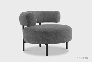 "Одри" кресло; нераскл.; 12; чёрный; Manhattan 12 (гр.5/ТД)