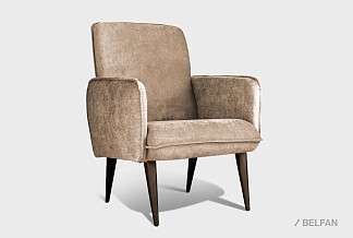 Кресло "Стью"; нераскл.; венге; Velvet Lux 52 (гр. 1/СМ)