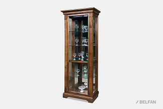Шкаф с витриной "Престиж" 1; ГМ 5901-01; левый; беловежский орех