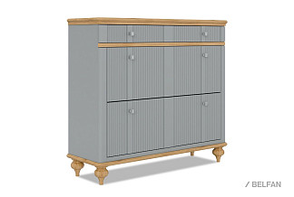 Тумба для обуви "Рандеву" 21; серый 7042+антик 24