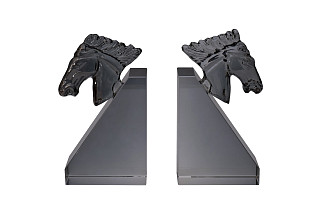 XBE71952 Держатели для книг "Кони" серые 2 шт., 11.5*6*21.5см.