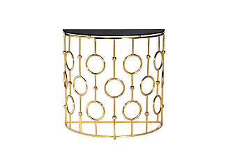 GY-CST8040GOLD Консоль стекло черн/золото 78*40*77см