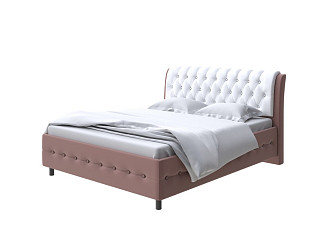 Кровать Como (Veda) 4 с ПМ + Матрас Orto Comfort Middle (Экокожа Молочный шоколад/Белый) 200x200