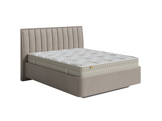 Кровать Fly Majesty с ПМ + Матрас Comfort Up Middle Plus (Ткань: Микрофибра Diva Светло-серый) 200x190