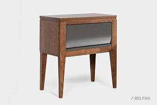 Тумба прикроватная «Дакота»; мадуро, серый оникс