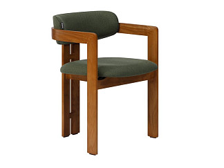 Стул Теодор-2 Рогожка Зеленый/Орех