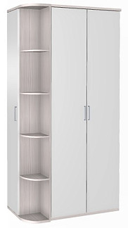 Шкаф 2дв., доводчики+стеллаж GF4 Rimini Ice
