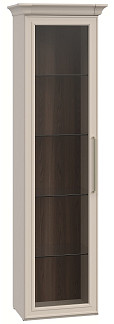 Шкаф 1дв.ст., 4ст.полки, выс.1779+карниз+свет.JJ16 Montreal беж