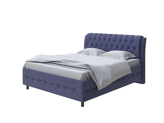 Кровать Como (Veda) 4 с ПМ + Матрас Orto Comfort Middle (Ткань: Рогожка Firmino Полуночный синий) 200x200