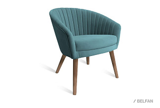 "Тиана-1" кресло; нераскл.; 12; дуб лак; Aurora slate (АРБ/гр. 2)