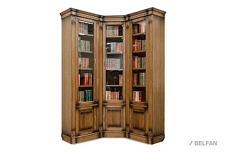 Набор мебели для библиотеки "Верди Люкс 1"; дуб рустикаль с патиной