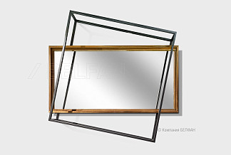 Зеркало "Cube Design" 140; бейц-масло