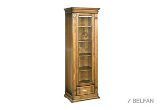 Шкаф для книг "Верди Люкс 1/1"; левый; дуб рустикаль с патиной