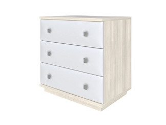 Комод Орматек Soft (ЛДСП Дуб Шамони+экокожа Дуб Шамони с белым) 80x55
