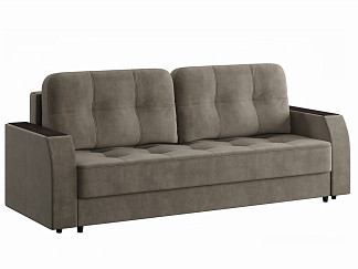 Диван-кровать Strong (Ткань: Велюр Вивальди 5 серо-коричневый) 141x194