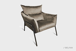 "Купер" кресло; нераскл.; 12; металл черный; Sharli 04 (30126 (1)); (гр. 1/БК)